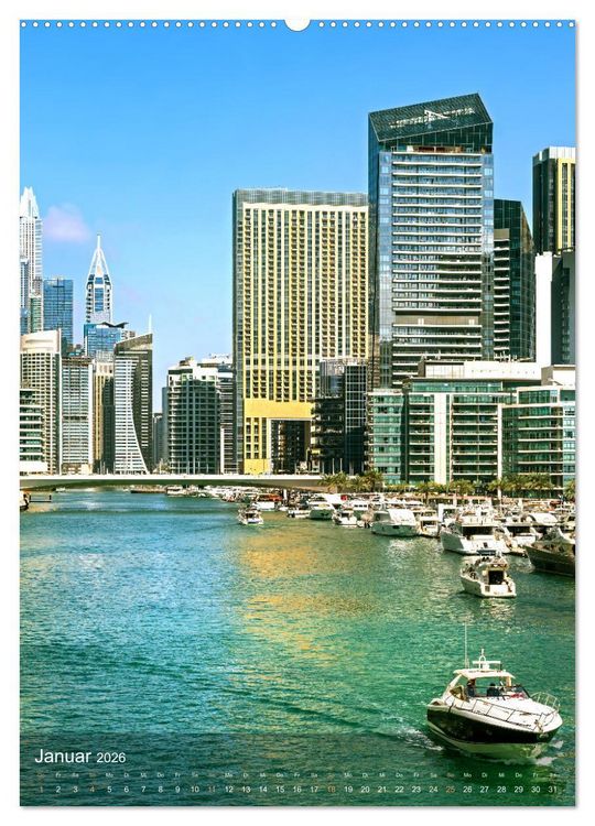 Produktbild: Vereinigte Arabische Emirate - St&auml;dte Highlights (hochwertiger Premium Wandkalender 2026 DIN A2 hoch), Kunstdruck in Hochglanz