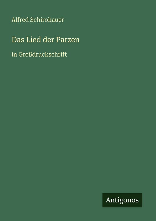 Produktbild: Das Lied der Parzen