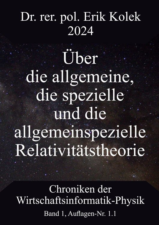 Produktbild: &Uuml;ber die allgemeine, die spezielle und die allgemeinspezielle Relativit&auml;tstheorie
