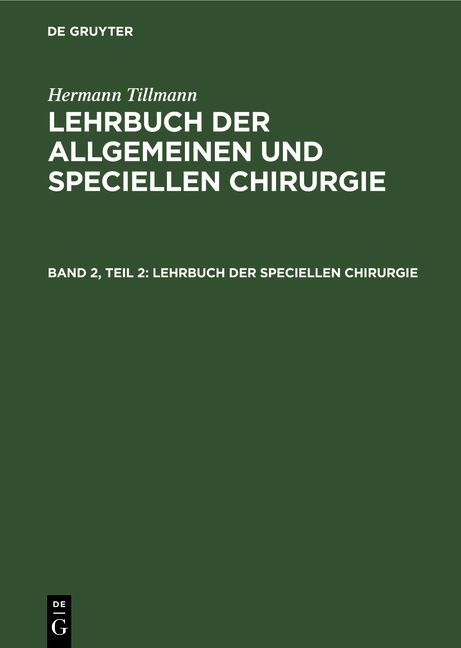 Produktbild: Lehrbuch der speciellen Chirurgie