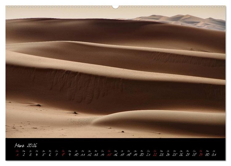Produktbild: Faszination W&uuml;ste (Wandkalender 2026 DIN A2 quer), CALVENDO Monatskalender