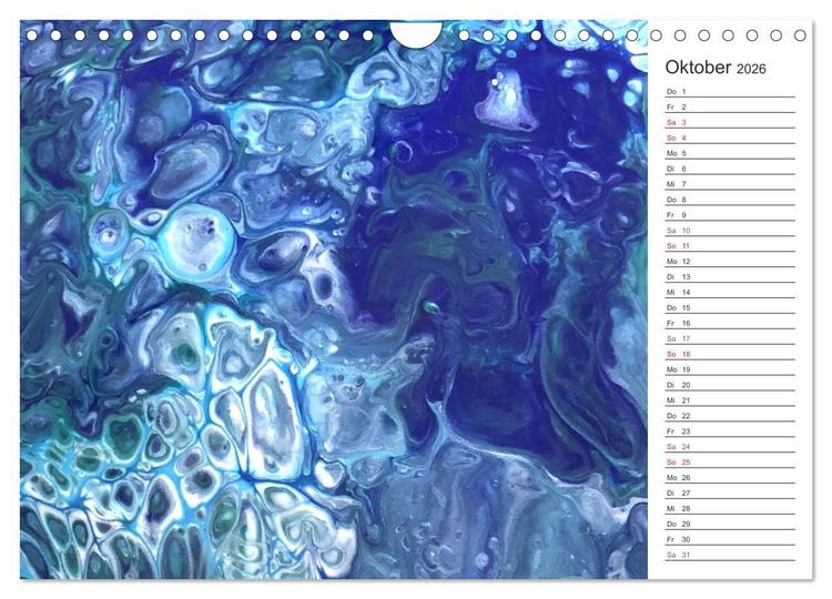 Produktbild: Abstract World - abstrakte Kunst in Acrylflie&szlig;technik (Wandkalender 2026 DIN A4 quer), CALVENDO Monatskalender