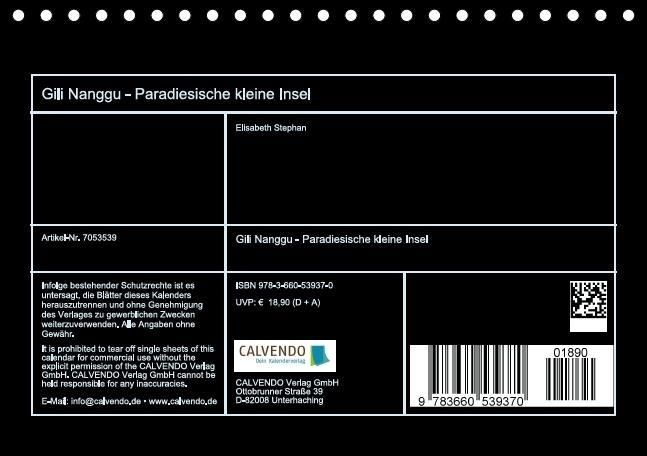 Produktbild: Gili Nanggu - Paradiesische kleine Insel (Tischkalender immerw&auml;hrend DIN A5 quer)