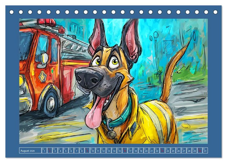 Produktbild: Malinois Fun. Lustige Cartoons vom Diensthund des Jahres! (Tischkalender 2026 DIN A5 quer), CALVENDO Monatskalender