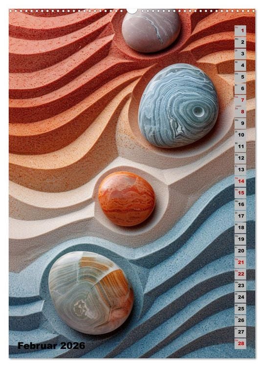 Produktbild: Zen aus Sand (Wandkalender 2026 DIN A2 hoch), CALVENDO Monatskalender