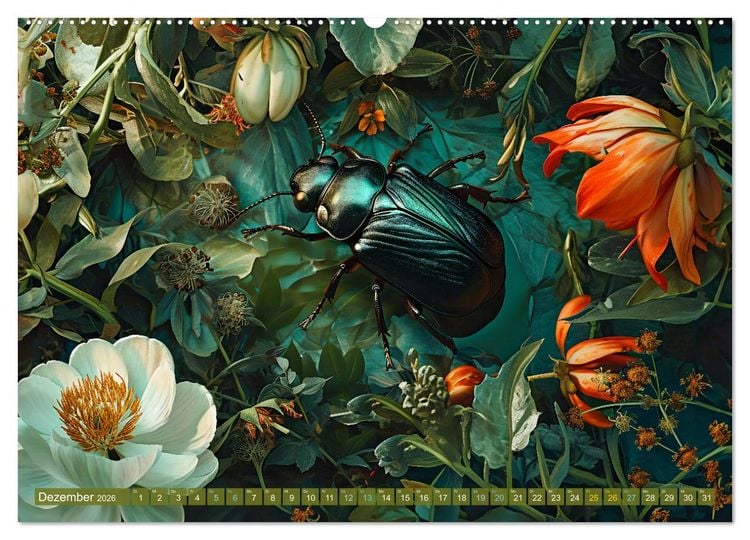 Produktbild: Gartengefl&uuml;ster - Tierische Besucher in der Bl&uuml;tenf&uuml;lle (hochwertiger Premium Wandkalender 2026 DIN A2 quer), Kunstdruck in Hochglanz