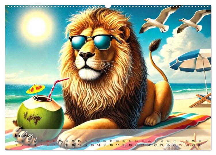 Produktbild: Tierische Illusionen - Humorvolle Tierfantasien (Wandkalender 2026 DIN A2 quer), CALVENDO Monatskalender