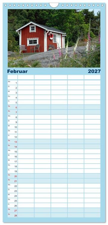Produktbild: Familienplaner 2027 - Wundervolles Schweden mit 5 Spalten (Wandkalender, 21 x 45 cm) CALVENDO
