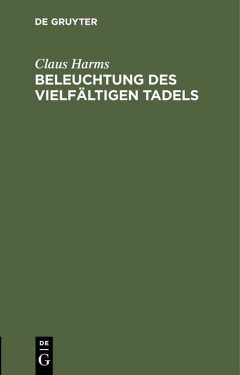 Produktbild: Beleuchtung des vielf&auml;ltigen Tadels