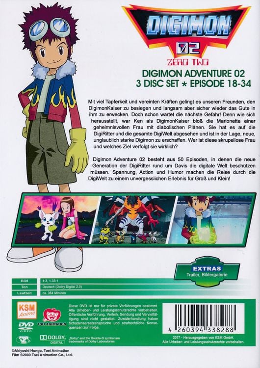 Produktbild: Digimon Adventure 02 (Volume 2: Episode 18-34) [3 DVDs]