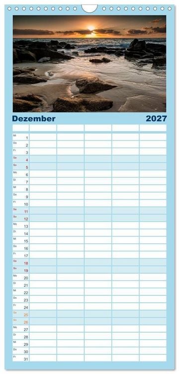 Produktbild: Familienplaner 2027 - Faszination Meer und Wolken mit 5 Spalten (Wandkalender, 21 x 45 cm) CALVENDO