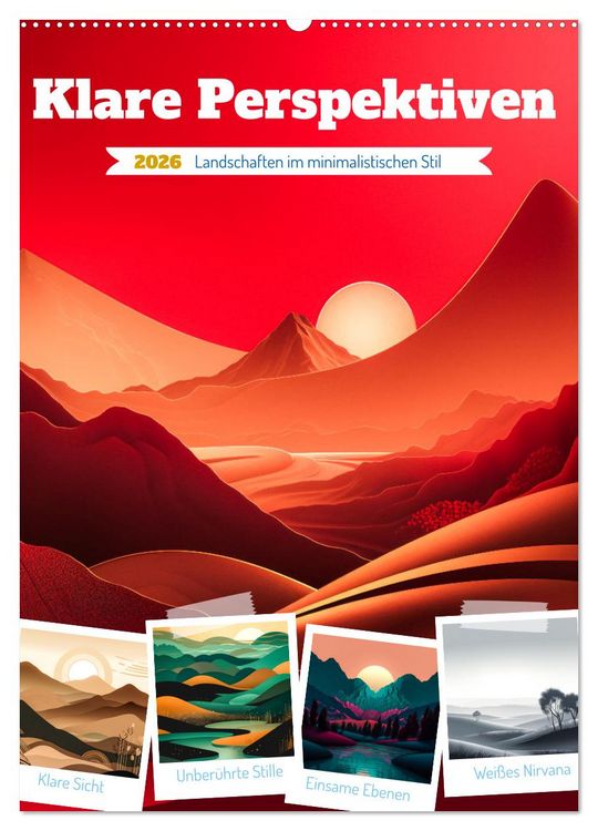 Produktbild: Klare Perspektiven (Wandkalender 2026 DIN A2 hoch), CALVENDO Monatskalender