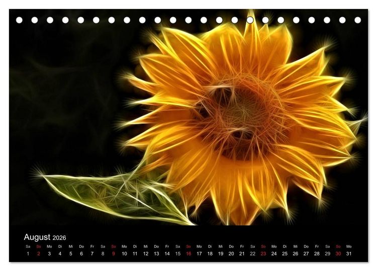Produktbild: Floral Abstrakt 2026 (Tischkalender 2026 DIN A5 quer), CALVENDO Monatskalender