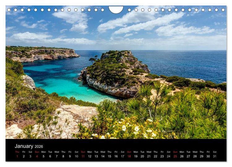 Produktbild: Majorca 2026 Insights (Wall Calendar 2026 DIN A4 landscape), CALVENDO 12 Month Wall Calendar