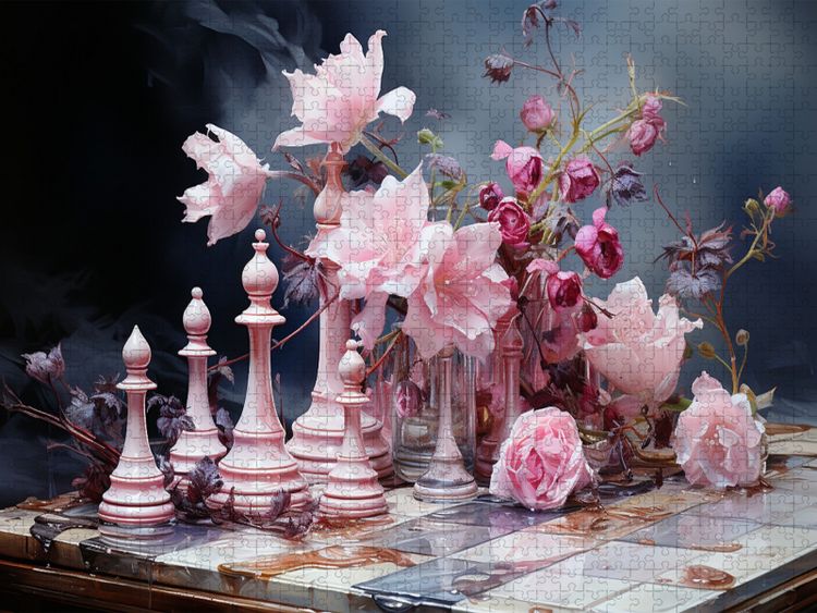 Produktbild: CALVENDO Puzzle Schach in rose | 2000 Teile Lege-Gr&ouml;&szlig;e 90x67cm Foto-Puzzle f&uuml;r gl&uuml;ckliche Stunden