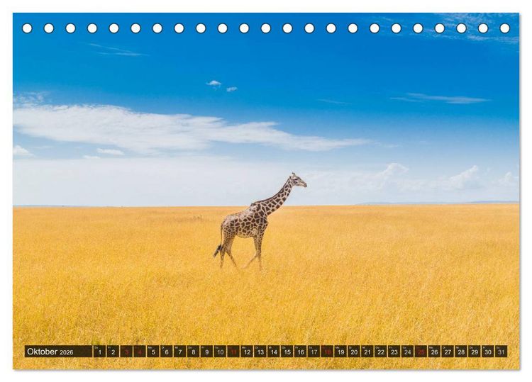 Produktbild: Ostafrika (Tischkalender 2026 DIN A5 quer), CALVENDO Monatskalender