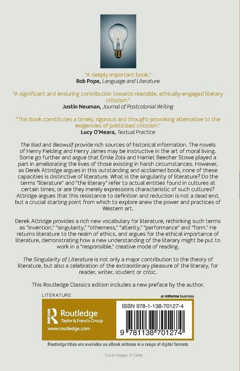 Produktbild: The Singularity of Literature