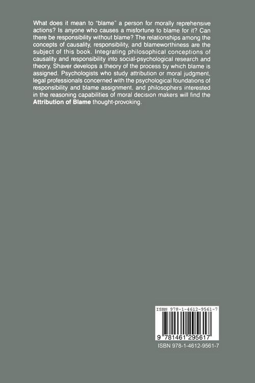 Produktbild: The Attribution of Blame