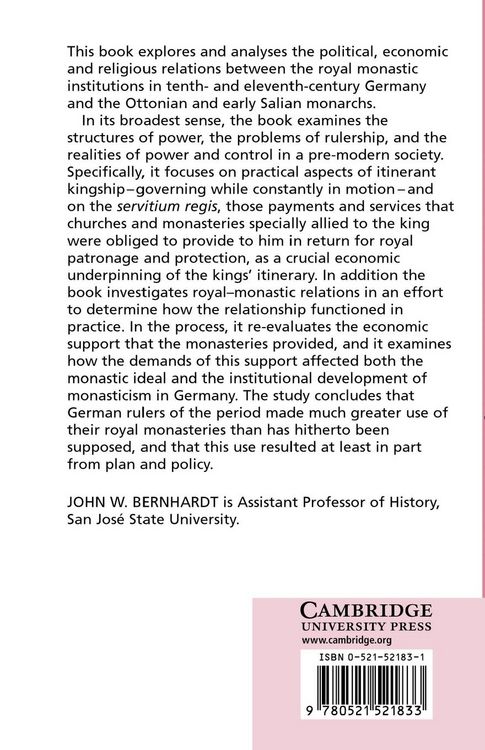 Produktbild: Itinerant Kingship and Royal Monasteries in Early Medieval Germany, C.936 1075