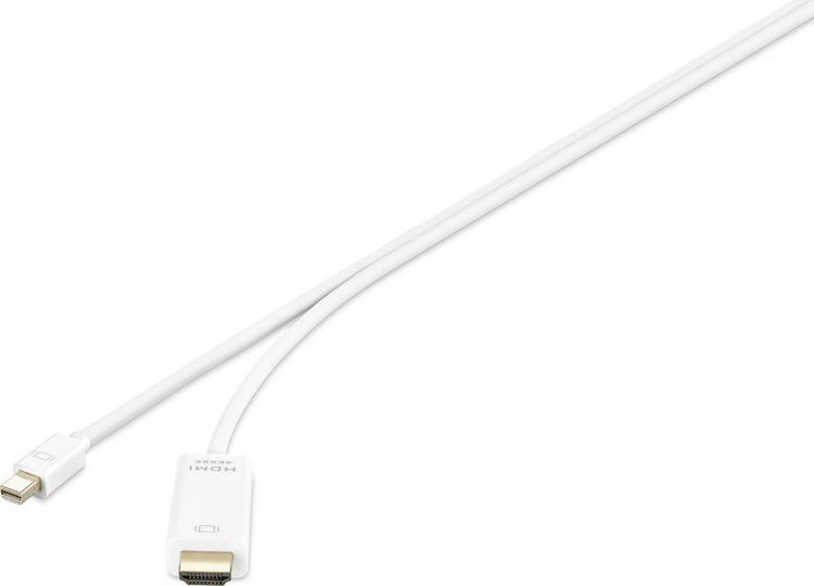 Produktbild: Renkforce Mini-DisplayPort / HDMI Adapterkabel Mini DisplayPort Stecker, HDMI-A Stecker 0.50m Wei&szlig; RF-3697532 vergoldete