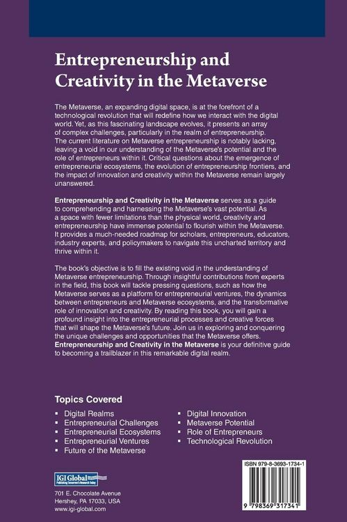 Produktbild: Entrepreneurship and Creativity in the Metaverse