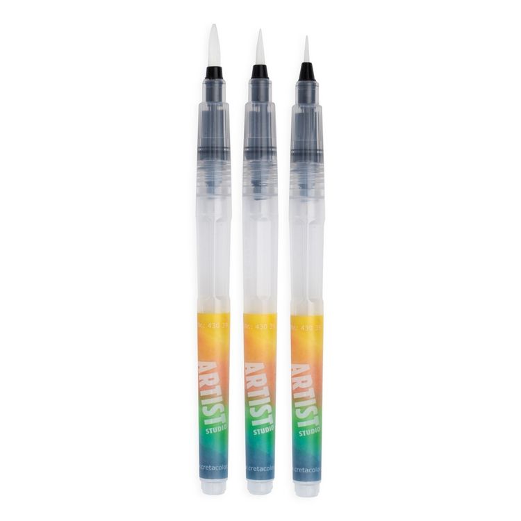 Produktbild: Cretacolor Pinsel Aqua2Go Wasserpinsel St&auml;rke F+M+B, 3er Set