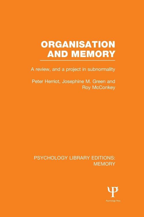 Produktbild: Organisation and Memory (PLE