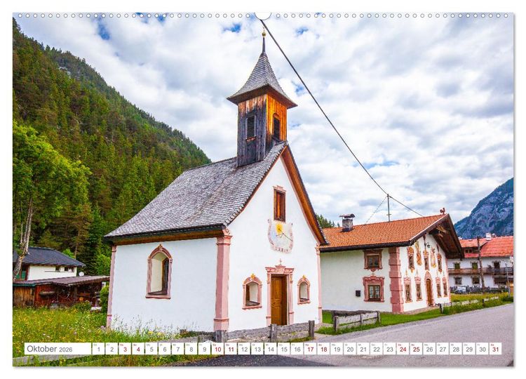 Produktbild: Kapellen im Tiroler Leutaschtal (hochwertiger Premium Wandkalender 2026 DIN A2 quer), Kunstdruck in Hochglanz
