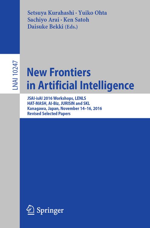 Produktbild: New Frontiers in Artificial Intelligence