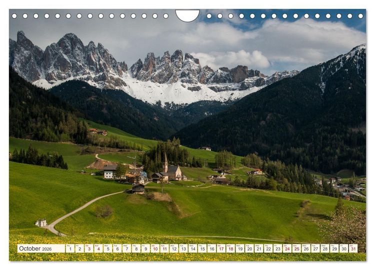 Produktbild: A JOURNEY ON THE DOLOMITES (Wall Calendar 2026 DIN A4 landscape), CALVENDO 12 Month Wall Calendar