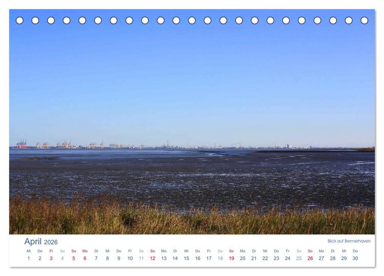 Produktbild: Ebbe und Watt 2026. Impressionen von der Nordseek&uuml;ste (Tischkalender 2026 DIN A5 quer), CALVENDO Monatskalender