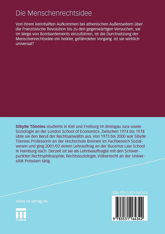 Produktbild: Die Menschenrechtsidee