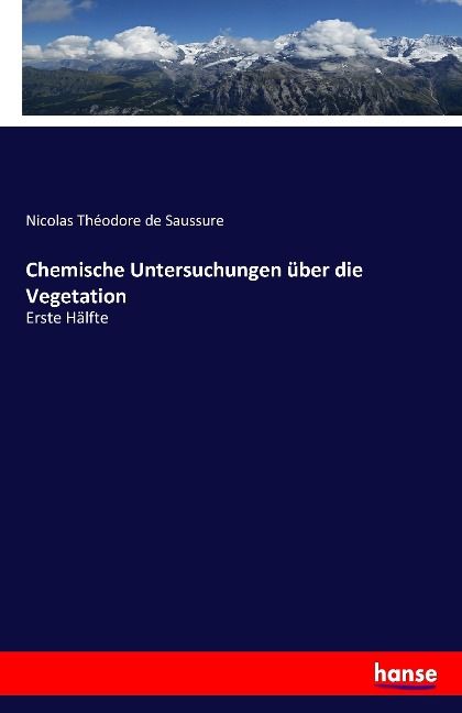 Produktbild: Chemische Untersuchungen &uuml;ber die Vegetation