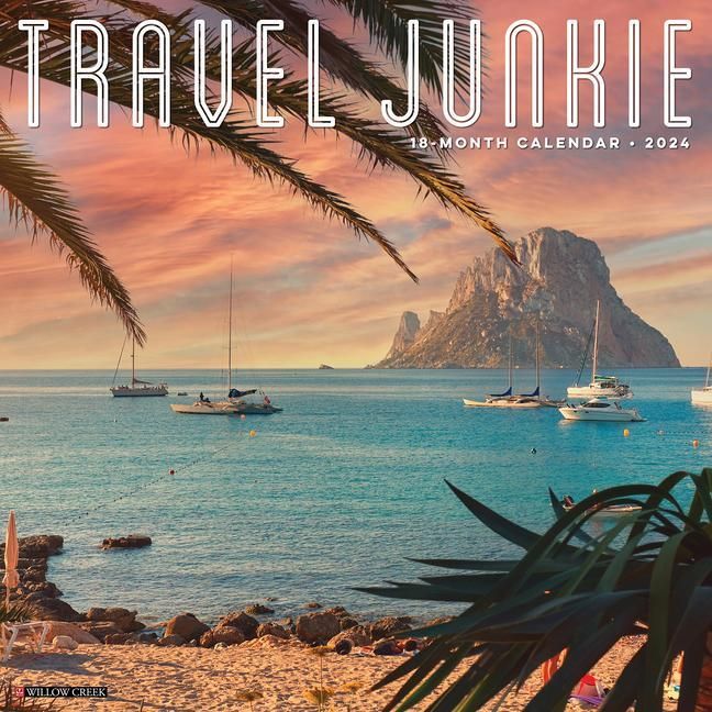 Produktbild: Willow Creek Press: Travel Junkie 2024 12 X 12 Wall Calendar
