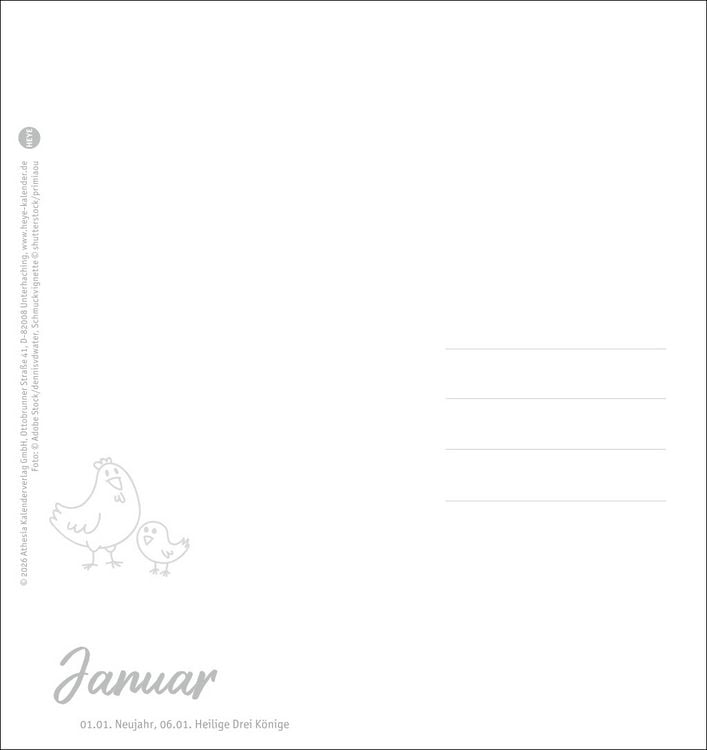 Produktbild: H&uuml;hner Postkartenkalender 2027 - Ach, du verr&uuml;cktes Huhn!