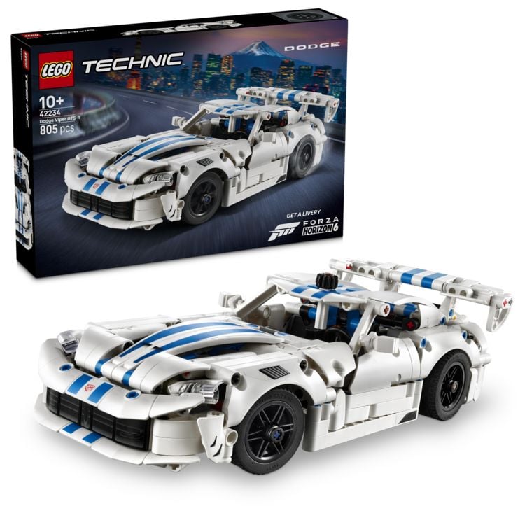 Produktbild: LEGO Technic 42234 Dodge Viper GTS-R Sportwagen, Bauset, Rennauto mit Lenkung und V10-Motor