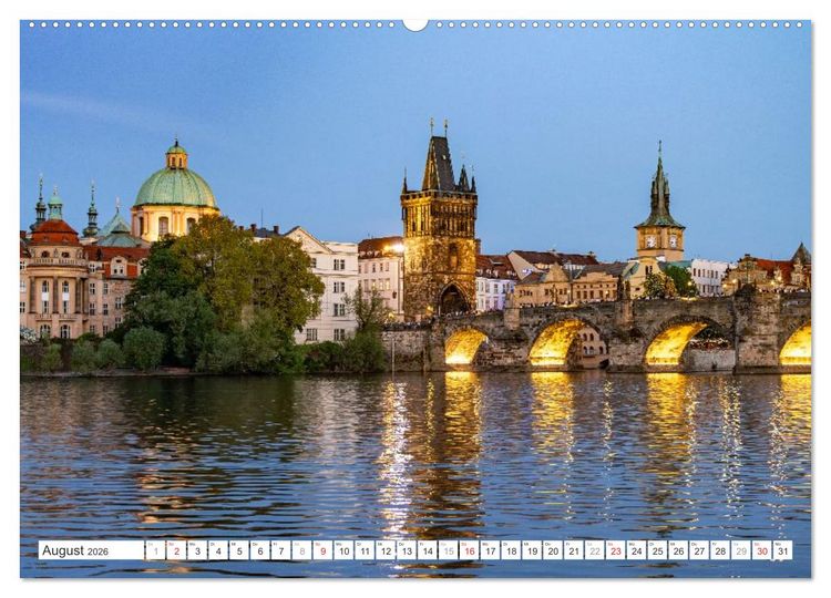Produktbild: Tschechische Republik - Prag (hochwertiger Premium Wandkalender 2026 DIN A2 quer), Kunstdruck in Hochglanz