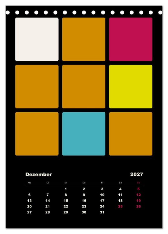 Produktbild: Fotokalender FARBFL&Auml;CHEN (Tischkalender 2027 DIN A5 hoch), CALVENDO Monatskalender