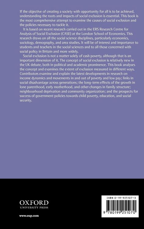 Produktbild: Understanding Social Exclusion