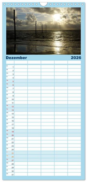 Produktbild: Familienplaner 2026 - St. Peter Ording 2026 mit 5 Spalten (Wandkalender, 21 x 45 cm) CALVENDO