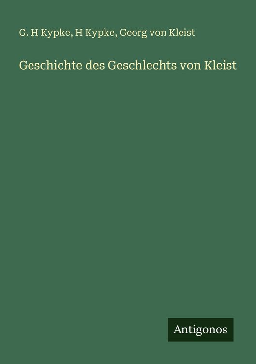Produktbild: Geschichte des Geschlechts von Kleist