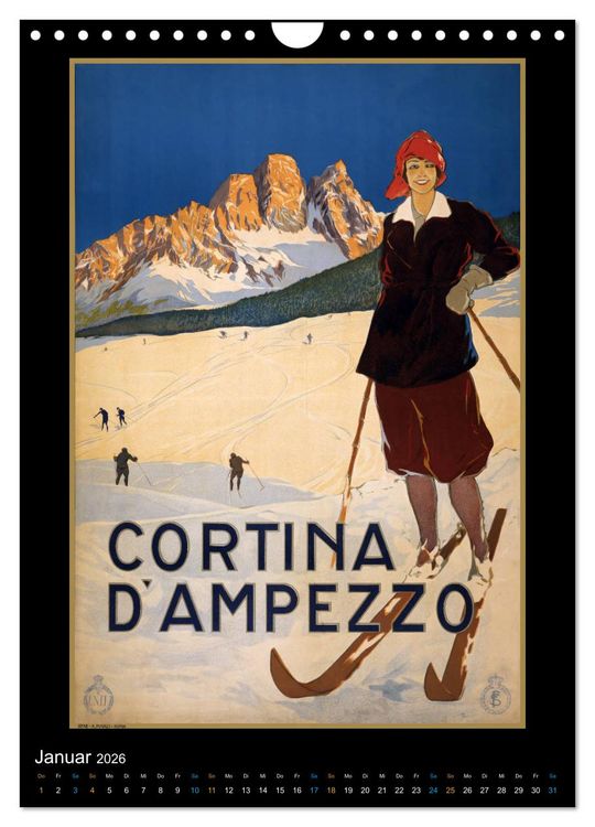 Produktbild: Historische Reiseplakate (Wandkalender 2026 DIN A4 hoch), CALVENDO Monatskalender