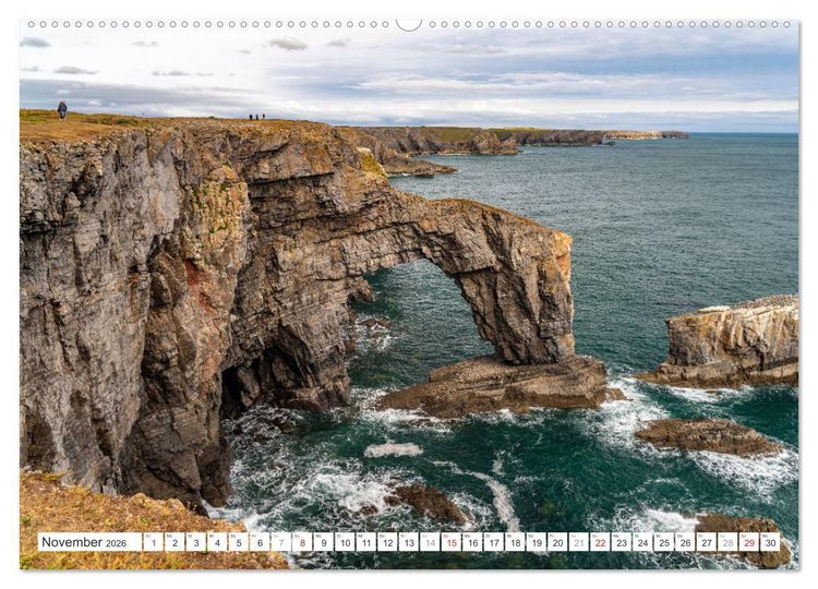 Produktbild: Gro&szlig;britannien - Wales (hochwertiger Premium Wandkalender 2026 DIN A2 quer), Kunstdruck in Hochglanz