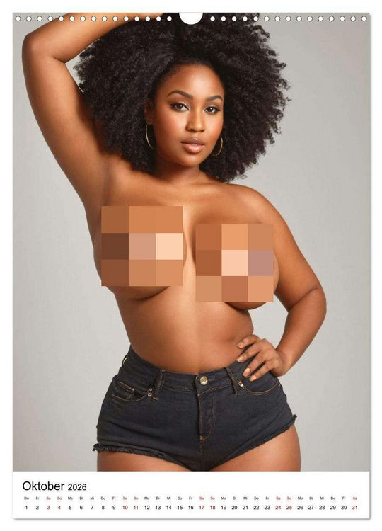 Produktbild: Busty Black - Vollbusige, exotische Frauen (Wandkalender 2026 DIN A3 hoch), CALVENDO Monatskalender