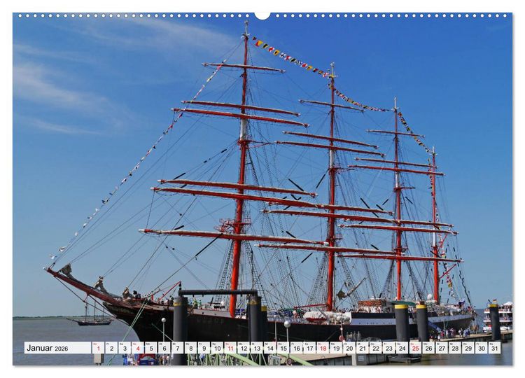 Produktbild: Windjammertreffen - Segelschiffe zu Gast in Bremerhaven (Wandkalender 2026 DIN A2 quer), CALVENDO Monatskalender