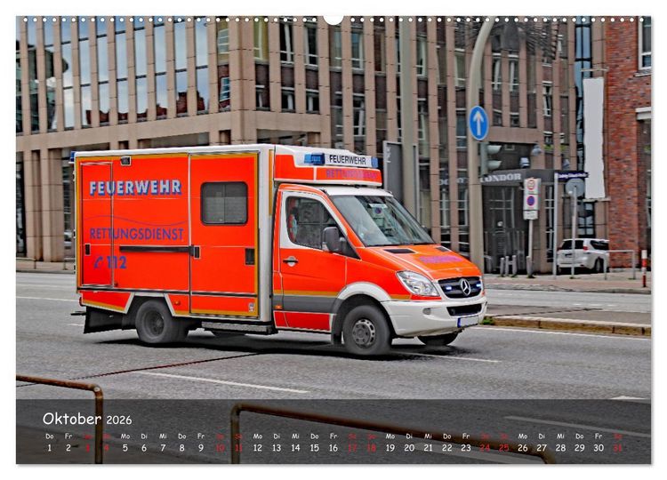 Produktbild: Der Rettungsdienst (Wandkalender 2026 DIN A2 quer), CALVENDO Monatskalender