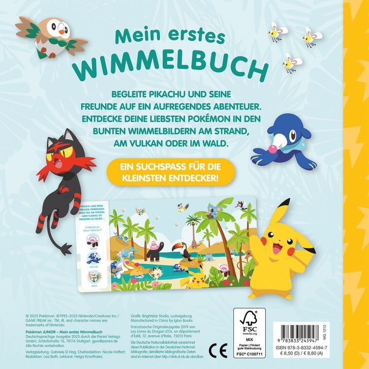 Produktbild: Pok&eacute;mon Junior: Mein erstes Wimmelbuch
