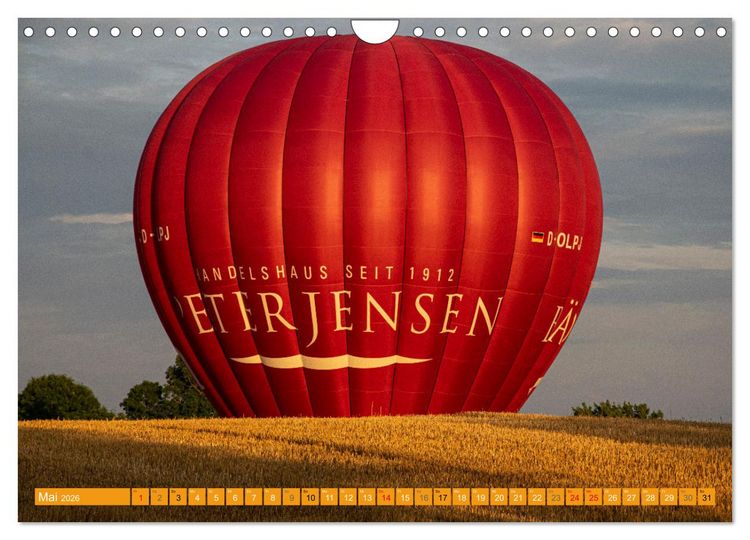 Produktbild: Hei&szlig;luftballone - Bunte Riesen im Norden (Wandkalender 2026 DIN A4 quer), CALVENDO Monatskalender