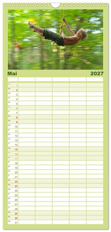 Produktbild: Familienplaner 2027 - Wir lieben die Natur! mit 5 Spalten (Wandkalender, 21 x 45 cm) CALVENDO