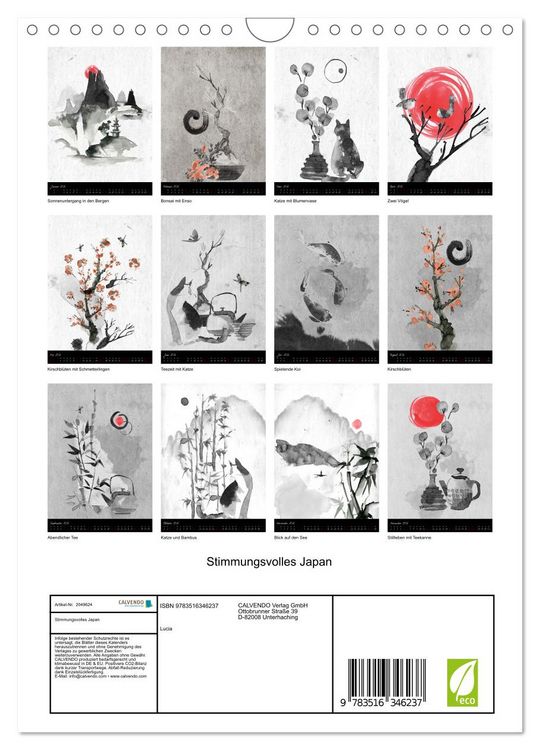 Produktbild: Stimmungsvolles Japan (Wandkalender 2026 DIN A4 hoch), CALVENDO Monatskalender